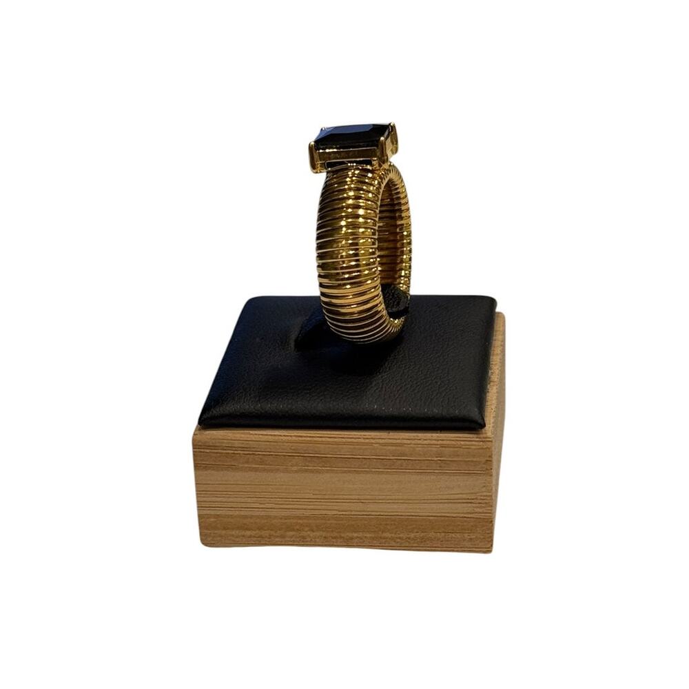 Muse Gold Ribbed Statement Ring - Picture 4 of 7